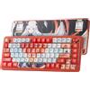 Redragon K673 PRO SE 81 tasti Wireless RGB 3 modalità Anime Tastiera da gioco con presa meccanica hot-swap, interruttore lineare Hi-Fi personalizzato - Rosso
