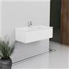 Inda Mobile bagno 100 cm Bianco opaco con 1 cassetto e lavabo in ceramica - Rubino