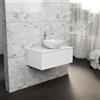Inda Mobile bagno 80 cm Bianco opaco con 1 cassetto e lavabo in appoggio - Rubino