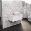 Inda Mobile bagno 80 cm Bianco lucido con 1 cassetto e lavabo in appoggio - Rubino