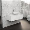 Inda Mobile bagno 100 cm Bianco lucido con 1 cassetto e lavabo in appoggio - Rubino