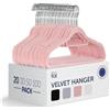 Blumtal Grucce Appendiabiti in Velluto, Vellutate, Salvaspazio nell'Armadio, Appendini con Gancio Rotante 360°, Stampelle per Pantaloni, Rosa, 20 Pezzi