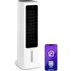 Klarstein Condizionatore Portatile Senza Tubo 60W, 4in1, Umidificatore, Climatizzatore Portatile Silenzioso con Night Mode, Ionizzatore, Ventilatore Aria Fredda, Raffrescatore 450m³/h, Serbatoio 6L