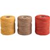 Rayher Filato macramè, Assortito, 1mm ø, Terracotta, 3X ca.50g, 3 spolette à 65m, 44009220