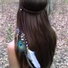 Yean Fascia per capelli indiana con piume, stile bohémien, anni '20, accessori per capelli, copricapo per donne e ragazze