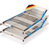 CubeSleep 2 reti a doghe Pure Eco KF a 7 zone, 90 x 200 cm, testiera regolabile, Made in Germany, certificata GS, sicurezza testata (confezione doppia 90 x 200 cm)