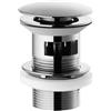 Rubicer Piletta Click-Clack In Ottone 1"-1/4 Con Troppo Pieno Nichel Spazzolato