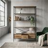 MIlani Home NELLO - libreria in legno e acciaio