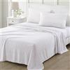 Martha Stewart Set di lenzuola per letto matrimoniale, 4 pezzi, ultra morbido, in microfibra lavata, stampa rosa blu, 1 lenzuolo piano, 1 lenzuolo con angoli, 2 federe standard