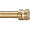 Joodxoe Bastone per tende corto regolabile da 30,5 a 50,8 cm, colore oro caldo, diametro 2,5 cm, resistente, con terminali in alluminio, per finestre, porte, tendaggi