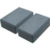Endless Premium EVA Foam Yoga Blocks Pack of 2 | High Density | For Strength, Balance & Flexibility | Odour Resistant | Size 22.5 x 15 x 7 cm | Grey