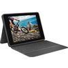 Logitech Rugged Folio per iPad (7ª, 8ª e 9ª generazione) Custodia con tastiera protettiva, Layout Tedesco ‎QWERTZ - Nero