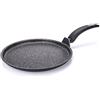 Moneta Hercules Piastra Antiaderente Stone, Alluminio Rivestito, Nero, 32 cm