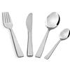 Barazzoni, Set di Posate da Tavola Modello Esmeralda, Monoblocco in acciaio inox 18/10, per 6 persone, 24 pezzi: 6 forchette, 6 cucchiai, 6 coltelli, 6 cucchiaini da tè, Lavabili in Lavastoviglie
