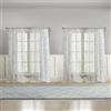 Laura Ashley Barnette Tende per finestra con tasca per asta, lunghezza 243,8 cm, set di 4 pannelli, semi-velato, filtro della luce, blu