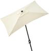 AKTIVE Ombrellone rettangolare per balcone, Ombrellone terrazza, Ombrellone rettangolare, Ombrellone terrazza giardino, 200x120 cm, colore crema, palo in alluminio, Giardino