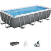 Bestway Set piscina - 549X274X122 cm grigio scuro