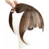 RTRTGS Frangia Clip Capelli Veri, 100% Naturali Frangetta Air Bangs French Bangs Frangia Extension Clip Capelli Veri Cura Capelli Donna lavabile/tingibile