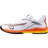 Mizuno Scarpe da tennis da uomo Mizuno Wave Exceed Tour 6 AC White/Fiery Coral 2/Citrus EUR 42