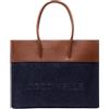 Coccinelle Borsa a Mano in Denim e Pelle con Grana Linea Coccinelle Myrtha Denim