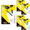 Idena 90366 - Blocco universitario 5 pezzi A4 con 80 fogli foderati e doppio bordo, blocco con rilegatura a spirale, carta 70g/m² a 4 fori e perforata