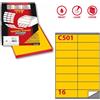 MARKIN Etichetta adesiva C/501 giallo 100fg A4 105x36mm (16et/fg) Markin
