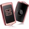 CDEFG Compatibile con Renault Clio 4 5/Captur 2/Austral/Zoe/Arkana/Kadjar/Koleos/Megane 4 E-Tech 2020-2023 2024 Custodia Auto con Telecomando Silicone lucido Protettiva Chiavi Accessori (Rosa)