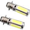 Yctze Lampadina LED COB ， 2x 6000K Bianco H6M COB LED Motor Bike/ATV Lampadina fendinebbia PX15d P15D25-1