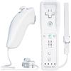 TechKen Controller e Nunchuck, Joystick di Gioco Remoti sena fili per Wii e Wii U (Bianco)