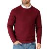 COOFANDY Maglioni a Maglia da Unmo Pullover Girocollo Maglioncino Firmato Sweater a Maniche Lunghe Felpa Casual Maglione da Lavoro Maglione Rosso Natalizio Rosso S