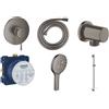 Grohe Set rubinetto per doccia Grohe Essence 24057AL1, asta doccia Grohe Rainshower 26603AL0, 26574AL0, 27057AL0, 35600000, 28388A01