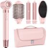 MESCOMB 5 in 1 Air Styler & Spazzola Asciugacapelli, 110000 RPM Multifunzione Asciugatura Rapida, Nessun Danno Termico con Ricci, Liscio Volume Con Scatola Portaoggetti Adatto per Fare Regali