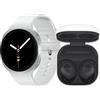Samsung Galaxy Watch8 (Silver, BT, 44mm) + Galaxy Buds FE, Smartwatch Galaxy AI, allenatore personale, design resistente agli urti, monitoraggio attività fisica e sonno, One UI 8 [Versione Italiana]