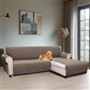 BellaHills Copridivano a forma di L, 3 posti (247 cm), copridivano, a forma di L, con bracciolo, rivestimento per divano ad angolo, destro, per cani e gatti, copridivano, antiscivolo, per soggiorno