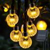LuJasi Catena Luminosa Esterno Solare 8M 30LED, IP65 Impermeabile luci da Esterno Giardino Solari, 8 Modalità & Funzione Memoria Luci Solari da Giardino per Terrazzo, Gazebo, Festa, Balcone (Bianco Caldo)