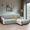 BellaHills Copridivano a forma di L, 2 posti (205 cm), copridivano, a forma di L, con bracciolo, rivestimento per divano ad angolo, destro, per cani e gatti, copridivano, antiscivolo, per soggiorno