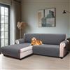 BellaHills Copridivano a forma di L, 2 posti (205 cm), copridivano, a forma di L, con bracciolo, rivestimento per divano ad angolo sinistro, per cani e gatti, copridivano, antiscivolo, per soggiorno