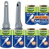 Bamada Rullo peli animali, extra appiccicosi 540 fogli, 90 fogli per leva pelucchi, spazzola togli peli animali/rulli di pelucchi/spazzola peli gatto/spazzola peli cane (Grigio)
