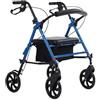 LONGEVITA' Deambulatore rollator in alluminio pieghevole Interno Esterno