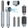 LIROPAU Air Styler, Spazzola Asciugacapelli 110000 RPM 20m/s Asciugacapelli Multifunzione, Hair Styler Curly Hot Air Styler, Capelli Curler Negativo Agli ioni Negativi, Volumizzante, Lisciante (Grigio)
