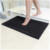 Decomira Tappeto Bagno Antiscivolo | Tappetino bagno super assorbente, lavabile in lavatrice | Per il bagno, la doccia, la vasca da bagno o come tappetino WC | Nero - 70x120 cm