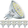EACLL Lampadina LED GU5.3 6W 6000K Bianca Fredda 485lm Equivalente a Alogene 50W MR16, Faretti AC/DC 12V, Senza Sfarfallio Angolo a Fascio 120° Spot, Non Dimmerabile Lampade Riflettore, Pacco da 10