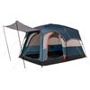 FANTASK Tenda da campeggio per 4-6 persone, grande tenda a tunnel con borsa per il trasporto, per campeggio, tenda con tenda e divisorio per 2 stanze, impermeabile, blu