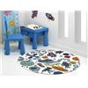 MANTAS MORA Tappeto, Poliestere, Multicolore, ø100 cm
