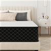 PurrJoys Materasso 90x200 cm, Altezza 20 cm, Molle insacchettate H3 & H4, 7 zone ergonomiche, materasso ortopedico per chi dorme sul fianco, memory foam con tessuto anallergico