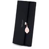 Charltu Portafoglio Donna Cerniera Lunga con Portamonete Pendente in Pelle Foglia PU, 10 Titolari di Carta Portafoglio Donna Ideale Regali per Donna (Nero)