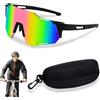 XLZJYIJ Occhiali da Ciclismo Polarizzati da Uomo e Donna, Occhiali da Sole da Ciclismo, Protezione UV400 Occhiali per Ciclismo per Ciclismo, Motociclismo, Corsa, Sci, Alpinismo, Pesca ECC attività all'Aria