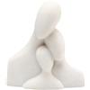 Kare Statuetta decorativa di design Soft Family, bianca, accessorio, soggiorno, decorazione per scaffali o credenze, decorazione scultura, 30 x 28 x 13 cm (altezza x larghezza x profondità)