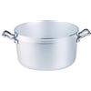 Baldassare Agnelli Pentole Agnelli, FAMA414, Casseruola Alta con 2 Maniglie in Acciaio Inox, Alluminio, Argento