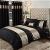 Rapport Home Set copripiumino matrimoniale Capri trapuntato nero oro velluto Diamante, poliestere, I pezzo